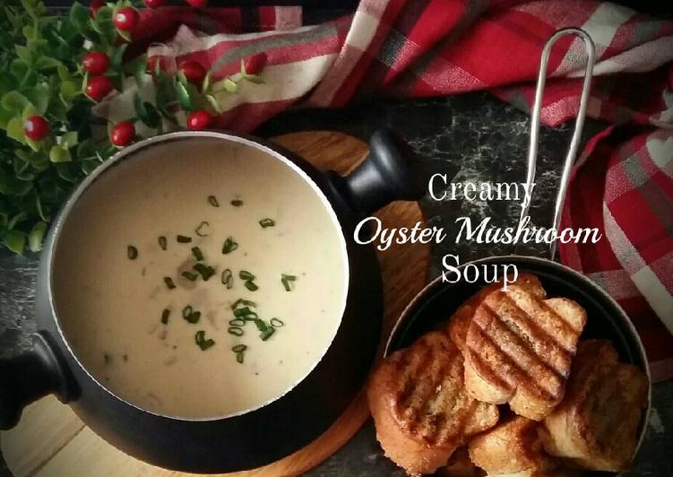 Cara Mudah Buat Creamy Oyster Mushroom Soup #FayeKusairi yang Yummy