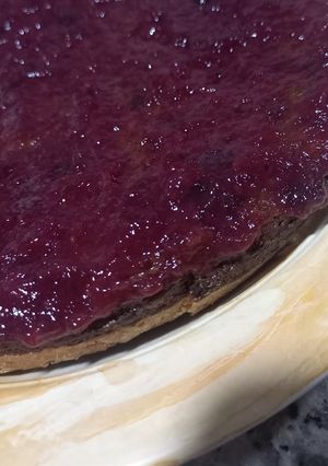 Una foto de Tarta de brownie y frutos rojos!
