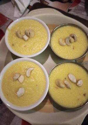 A picture of Saffron Phirni.