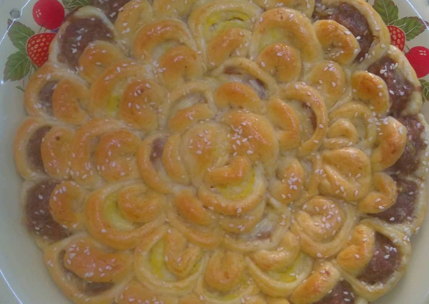 Пирог хризантема сладкий рецепт с фото