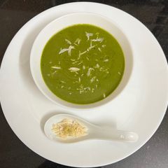 A picture of Spinach & Almond Soup { Winter Special }.