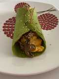 Crepes de espinaca con huevo