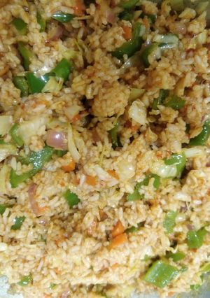 A picture of Fried Schezwan rice.