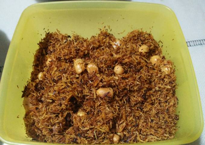 Anti Ribet, Membuat Serundeng kelapa kacang Menu Enak