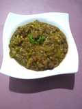 Green brinjal,gongura(sour leaves) curry