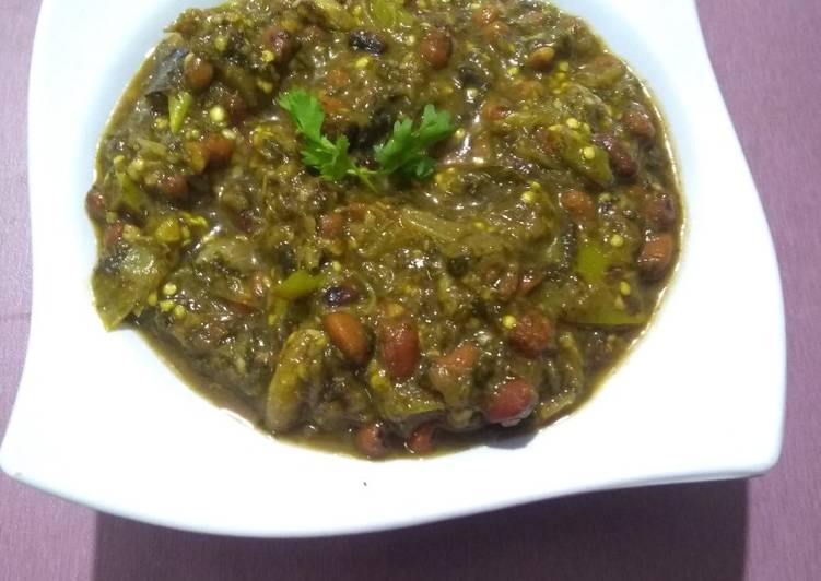 How To Learn Green brinjal,gongura(sour leaves) curry