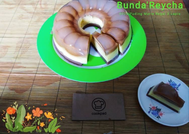 Bumbu 🍮Puding Marie Regal 3 Lapis | Cara Masak 🍮Puding Marie Regal 3 Lapis Yang Enak Dan Mudah