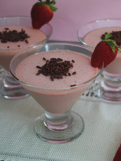 Una foto de Cremoso de fresas
