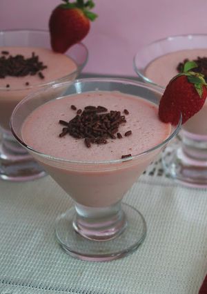 Una foto de Cremoso de fresas