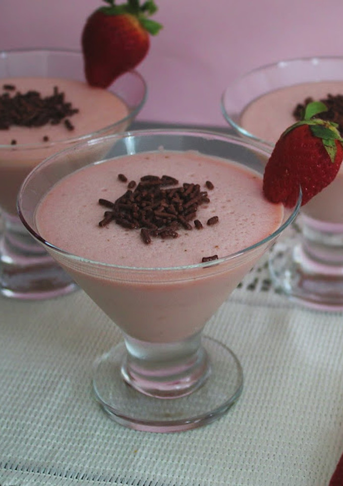Una foto de Cremoso de fresas