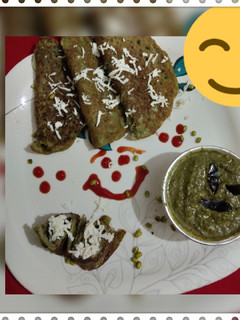 A picture of Moong Dal chilla.
