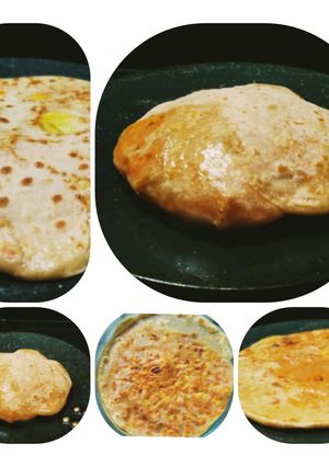 A picture of Yogurt Paneer Paratha / Paneer Kad Paratha.
