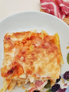 Foto di Pasta al forno zucca e pancetta