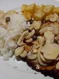 Filé de Peixe na Manteiga com Champignon e Alcaparras