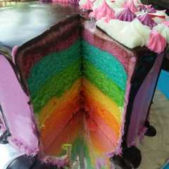 รูปของ Steamed Rainbow Cake