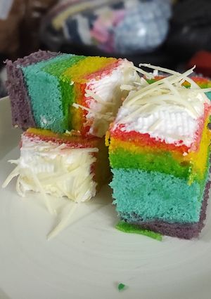 Foto resep Rainbow Cake Kukus