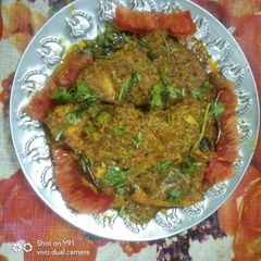 A picture of Kosha Rahu Fish Curry.