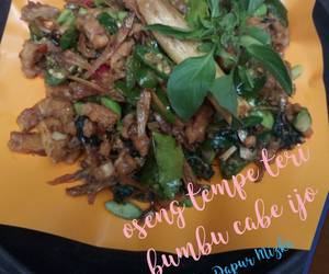 Mudahnya Menyajikan Oseng Tempe teri bumbu cabe ijo Yummy Mantul