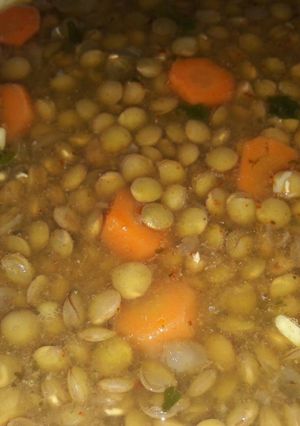 Régimódi lencseleves recept fotója