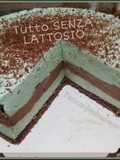 Cheesecake menta&cioccolato con base di pan di Spagna
