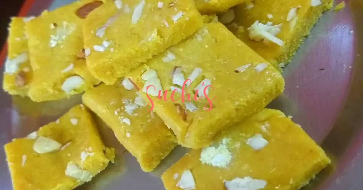 Besan burfi with condensed milk Recipe by Suchitra S(Radhika S) Cookpad