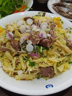 Hình của món Măng tươi xào thịt bò.