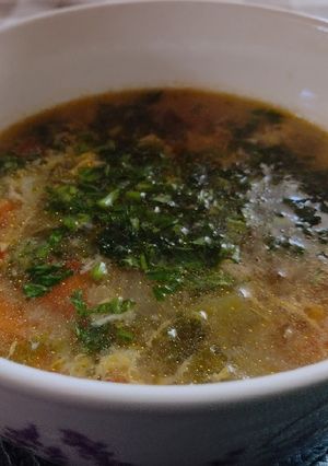 Una foto de Sopa de pollo