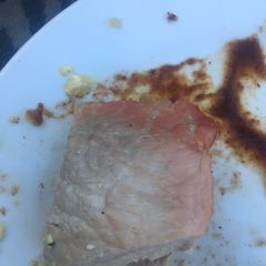 A picture of Stuffed baked pork chops.