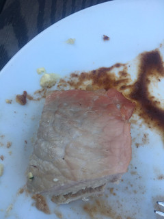 A picture of Stuffed baked pork chops.