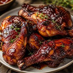 A picture of Slow-Roasted BBQ Chicken.