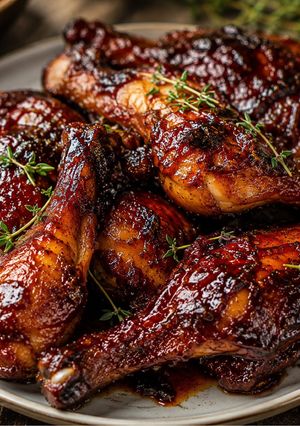 A picture of Slow-Roasted BBQ Chicken.