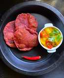 Beetroot Poori aur Sabji