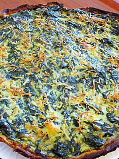 Una foto de Quiche de espinaca con queso