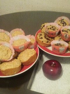 Una foto de Muffin de avena con plátano y chispa de chocolate