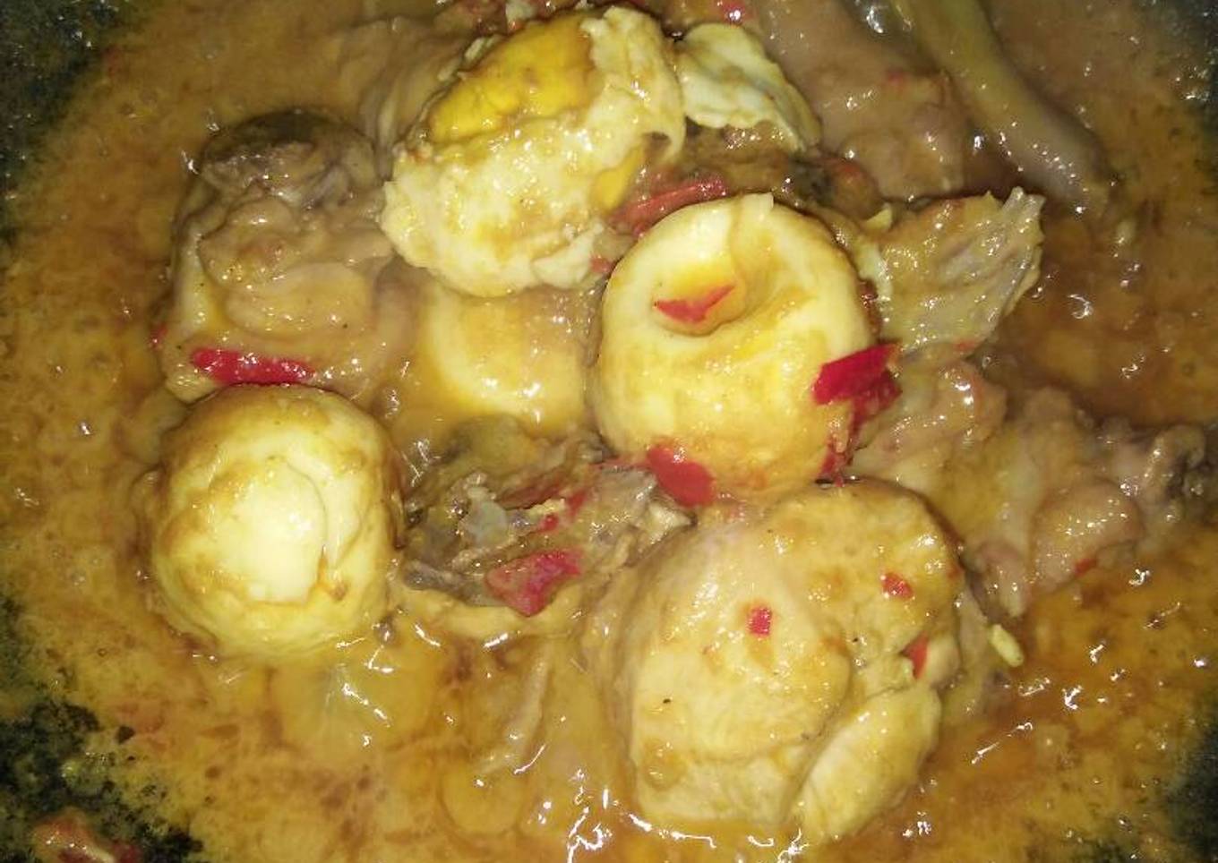 Rendang ayam telur endolita.