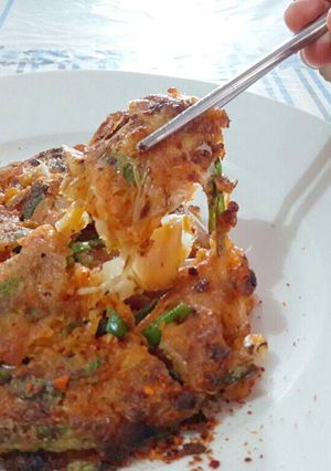 Foto resep Kimchi pancake / kimchijeon