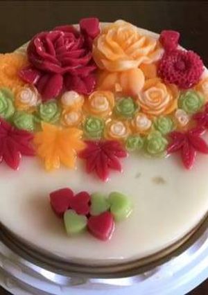 Hình của món Rau câu hoa nổi.