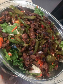 A picture of Beef salad.