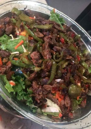 A picture of Beef salad.