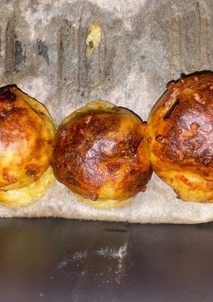 Une photo de Boule de pomme de terre a la merguez