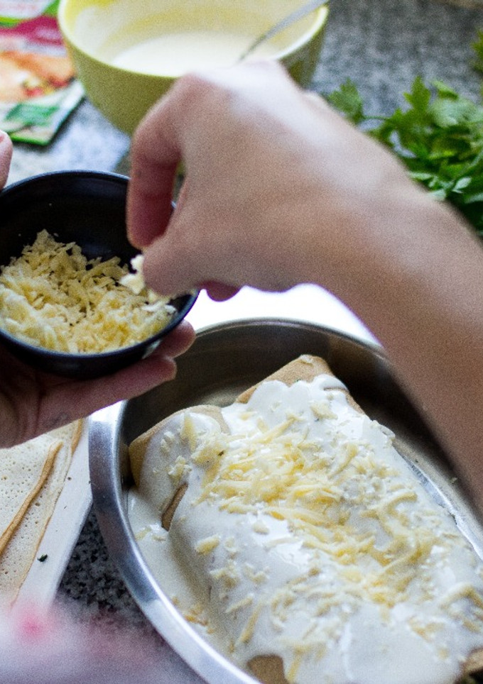 Una foto de Receta de Canelones de ternera deshilachada, queso pategrás y espinaca
