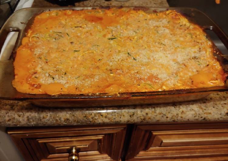 Easiest Way to Prepare Super Quick Homemade ITALIAN Doodle and spagetti squash cheesy bake. VEGAN