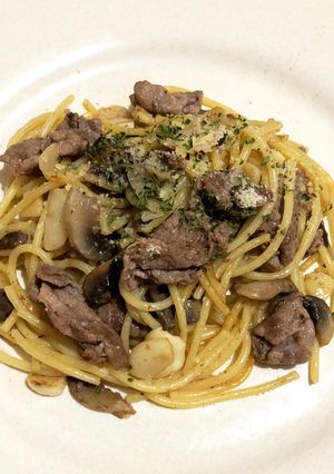 Foto resep Wagyu Aglio Olio with Mushroom and Truffle Oil