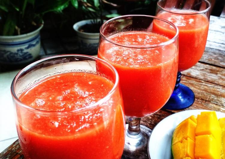 Cara Gampang Membuat Jus buah campur (mix fruits juice), Sempurna