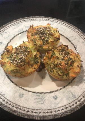 Una foto de Tortitas de brócoli y coliflor (harina de arroz)