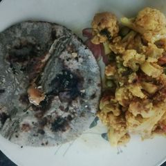 A picture of Bajre ki roti.
