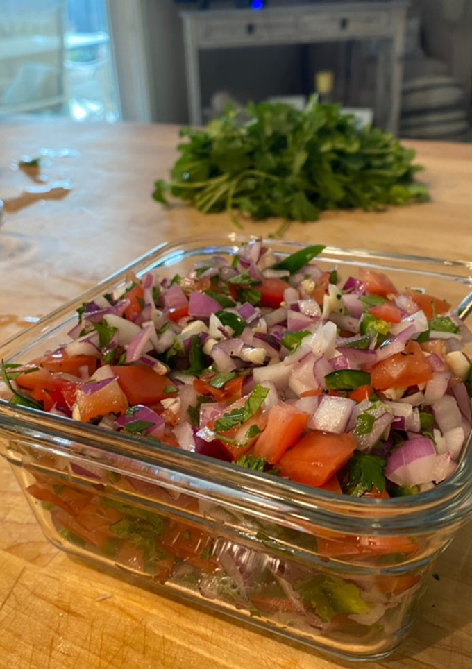 A picture of Pico de gallo.