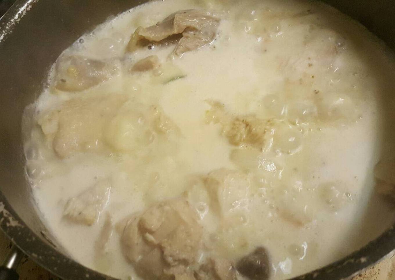 Pollo en Crema 😋😊🍗🍜