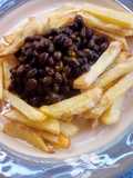 Porotos al azafrán en nido de papas 〈⁠(⁠•⁠ˇ⁠‿⁠ˇ⁠•⁠)⁠-⁠→*