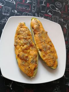 Una foto de Zapallo italiano relleno